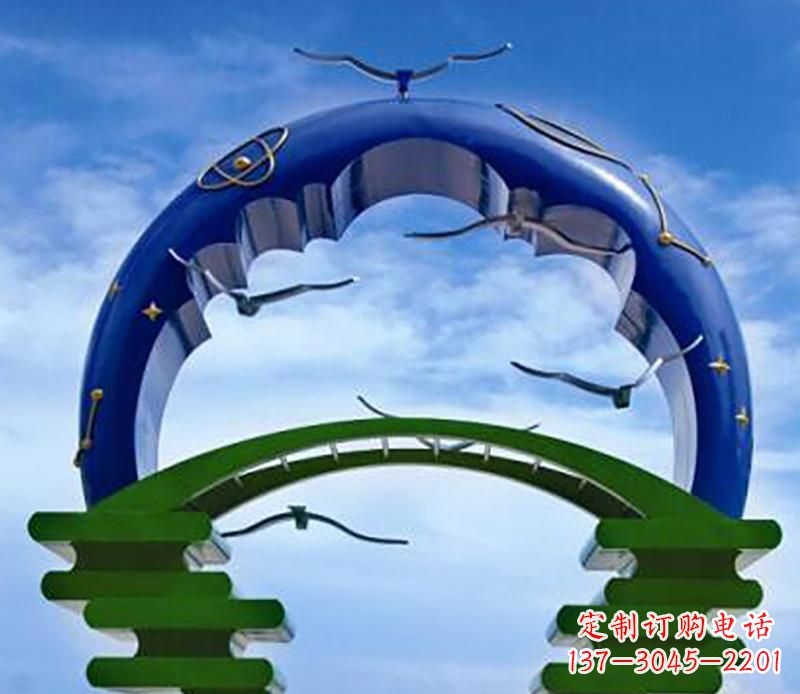 泸州不锈钢帝王拱景观雕塑
