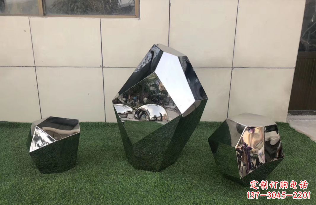 泸州高质感不锈钢鹅卵石雕塑