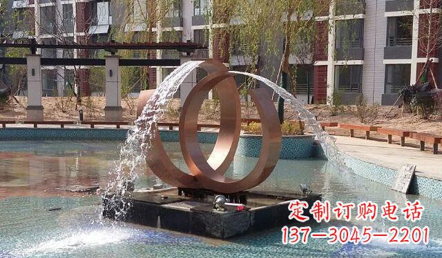 泸州高贵典雅的不锈钢喷泉雕塑