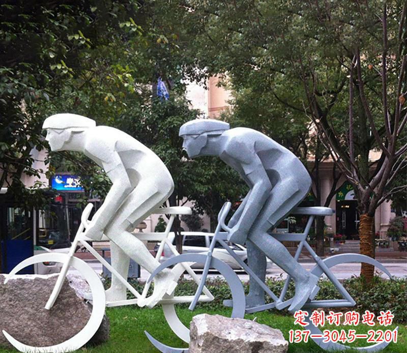 泸州装饰型不锈钢骑自行车雕塑