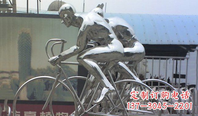 泸州不锈钢骑行自行车雕塑