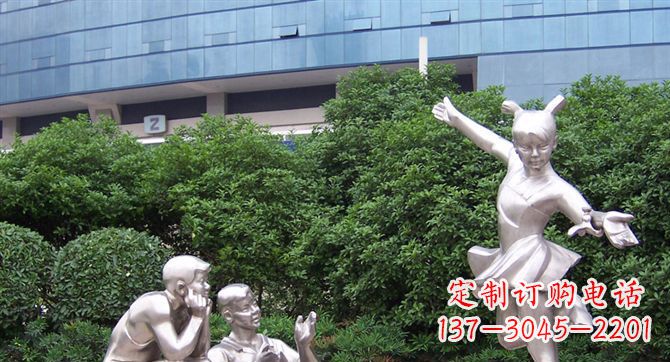 泸州优质不锈钢学生人物雕塑