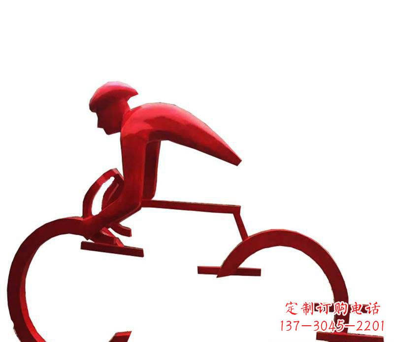 泸州公园主题不锈钢自行车雕塑