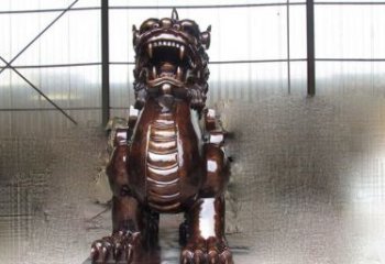 泸州来自古老文化的獬豸铜雕
