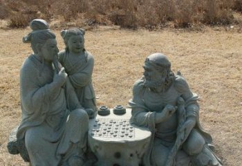 泸州八仙下棋铜雕塑