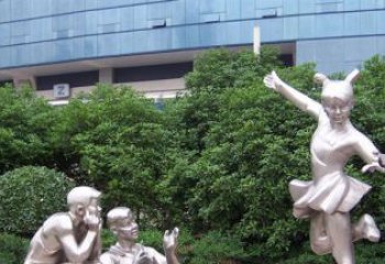 泸州优质不锈钢学生人物雕塑