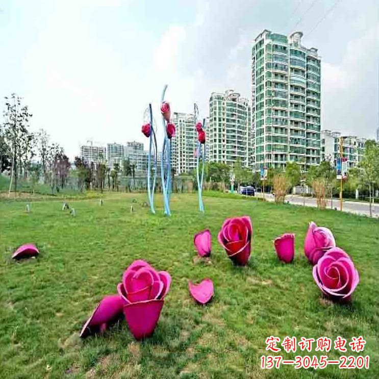 泸州中领雕塑不锈钢玫瑰雕塑
