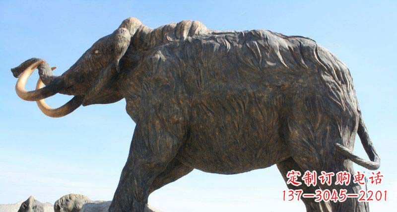 泸州公园抽象大象动物铜雕