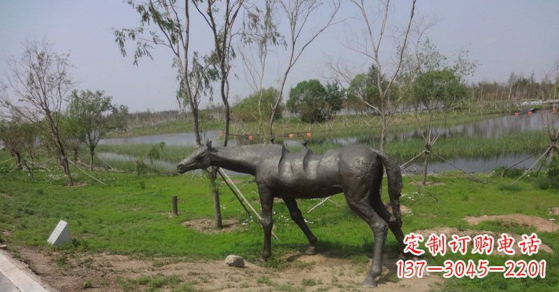 泸州公园抽象马景观铜雕