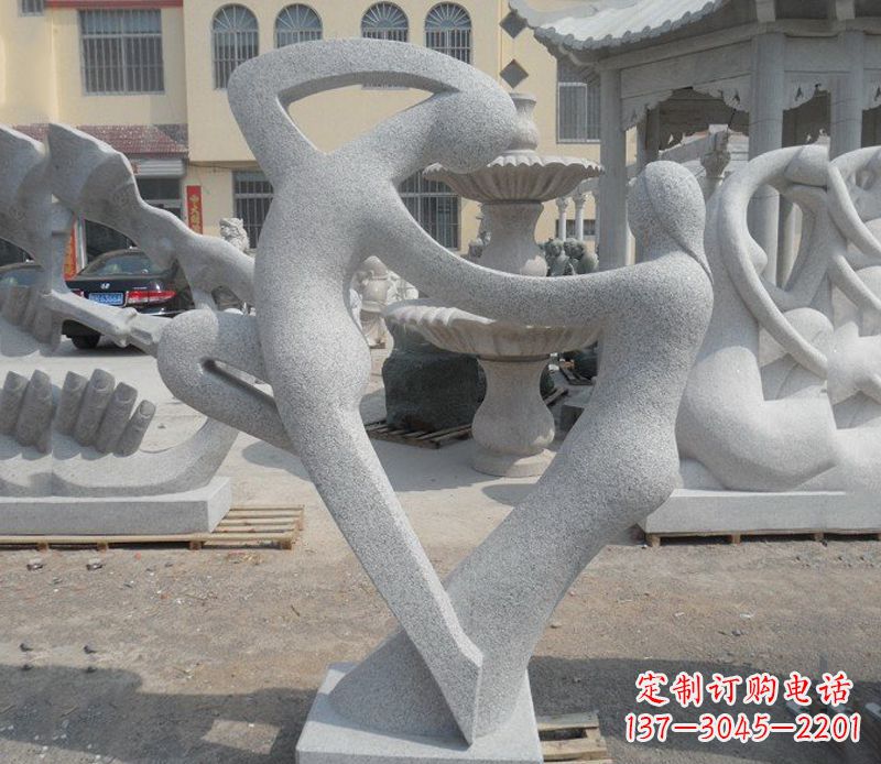 泸州公园抽象情侣小品雕塑