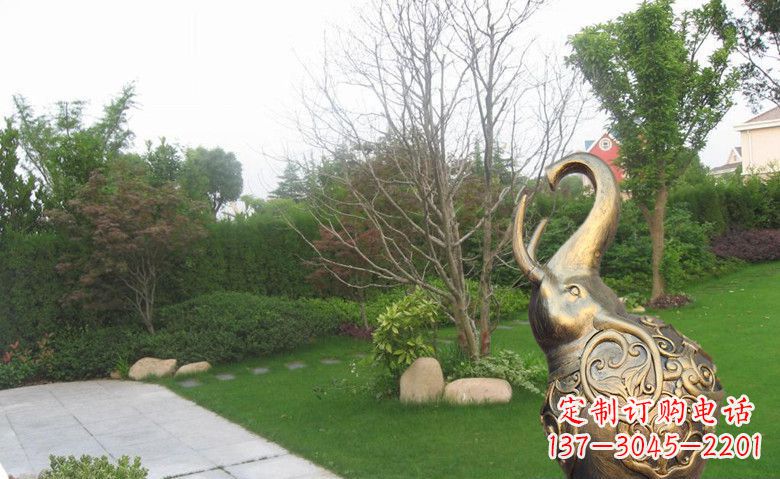 泸州公园装饰用铜制小象雕塑