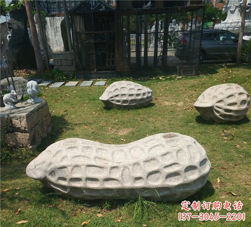 泸州精美大理石花生雕塑