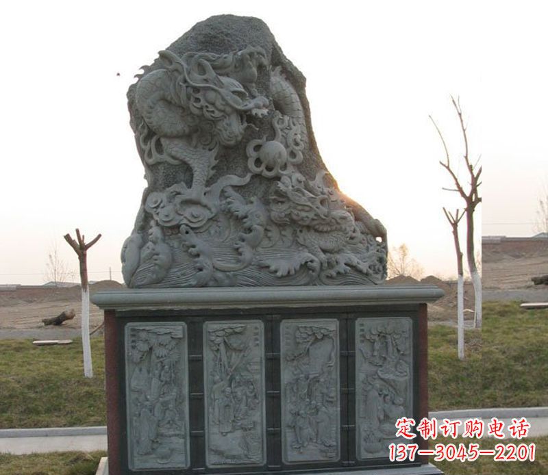 泸州精美的大理石龙雕塑
