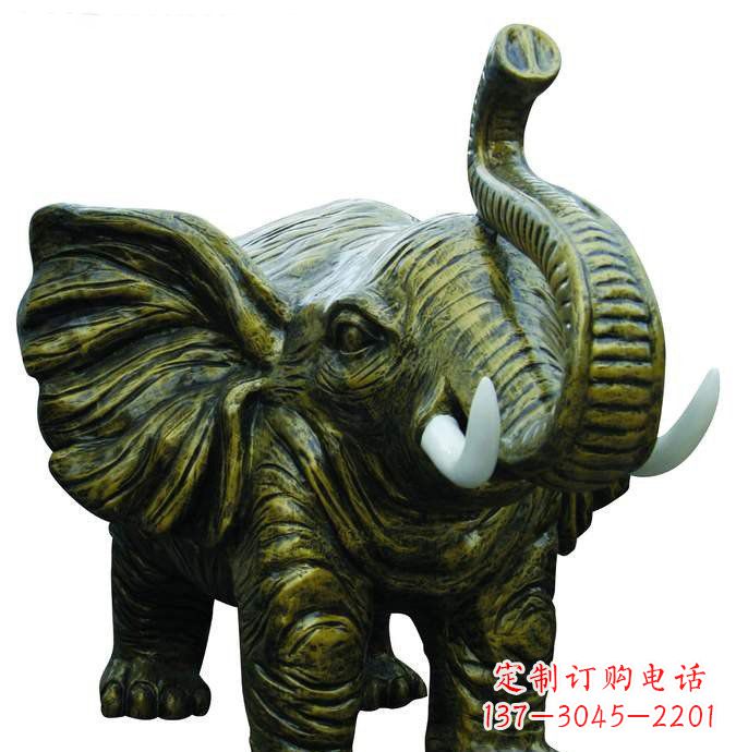 泸州公园大象动物铜雕
