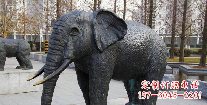 泸州精致精美的大象公园雕塑