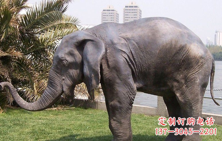 泸州公园大象铜雕塑