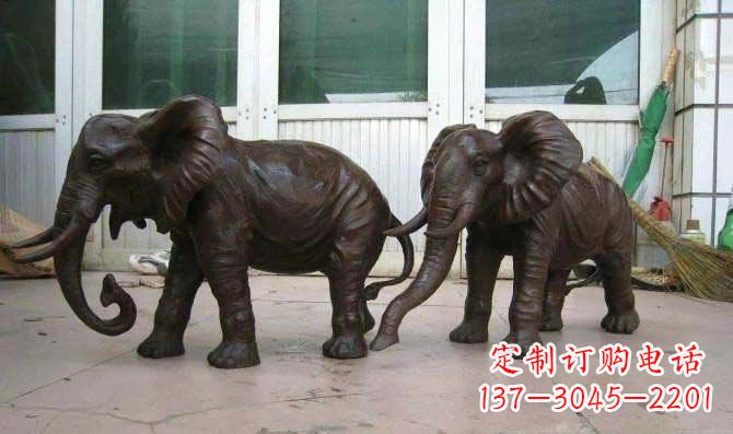 泸州传统文化雕塑雕刻大象招财神像