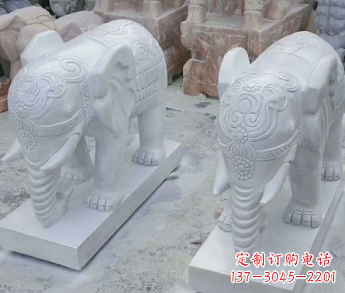 泸州高雅雕塑招财石雕大象