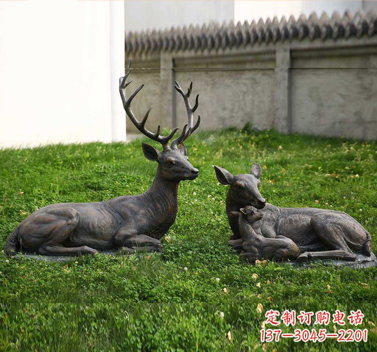 泸州精美梅花鹿铜雕