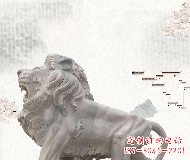 泸州公园动物欧式石狮子雕塑