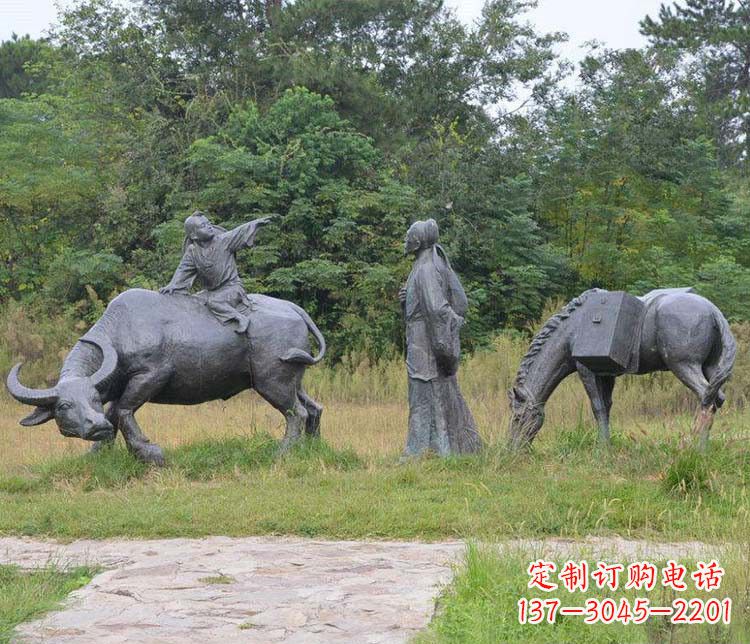 泸州杜牧小品铜雕精致雕刻，传递出朴实之美