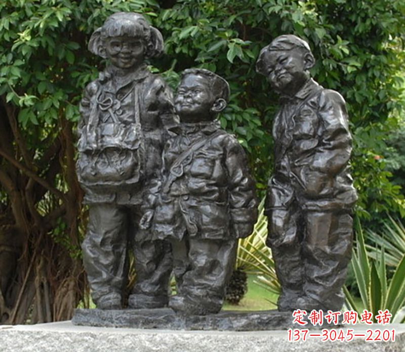 泸州公园儿童人物铜雕