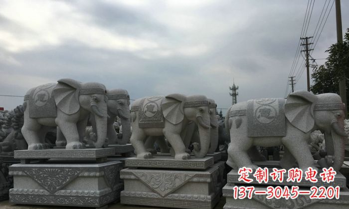 泸州公园仿古大象动物石雕