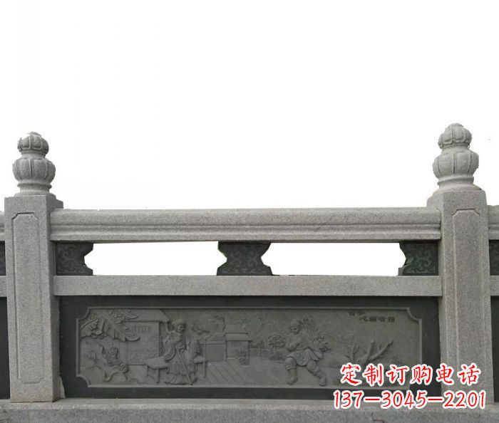 泸州中领雕塑艺术品-公园仿古石雕栏板