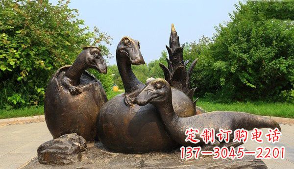 泸州公园仿真恐龙铜雕