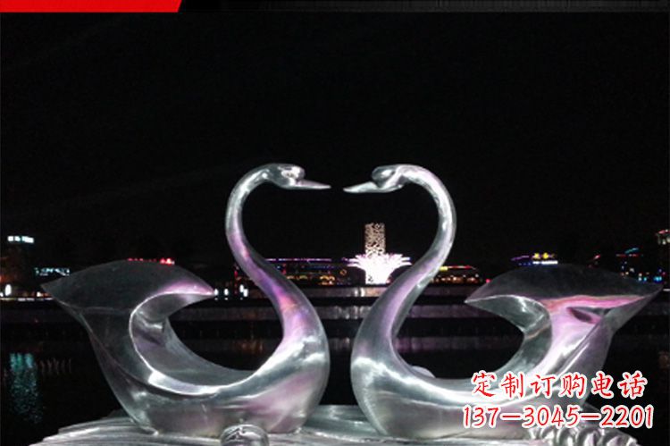 泸州中领雕塑定制不锈钢仙鹤雕塑