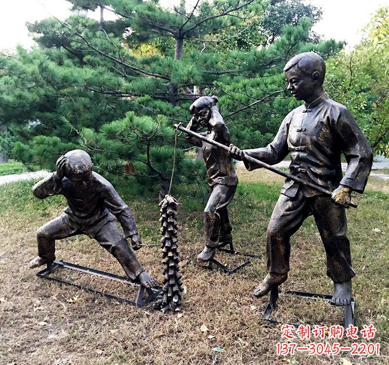 泸州优雅精致的儿童铜雕