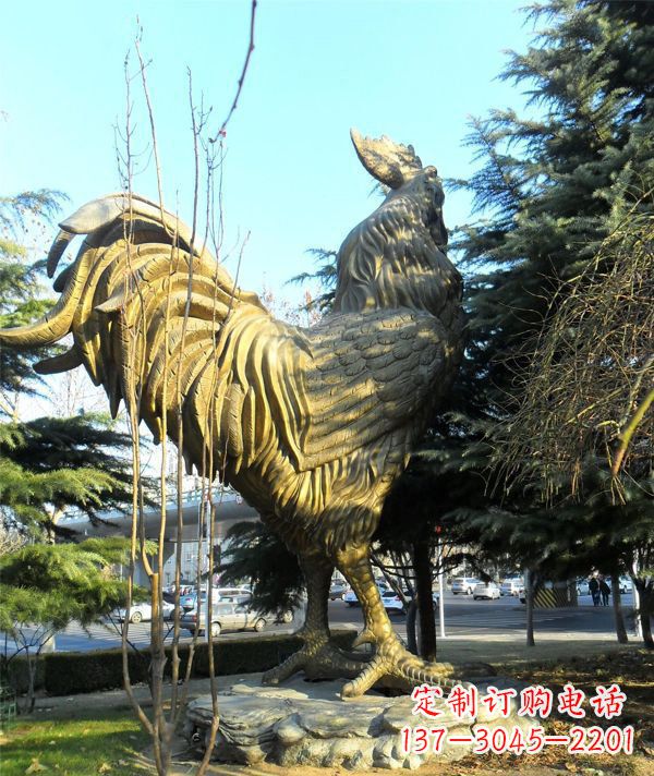 泸州艺术级公鸡大型铜雕