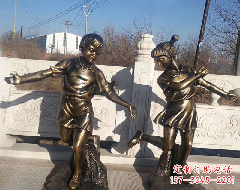 泸州新颖花篮儿童铜雕