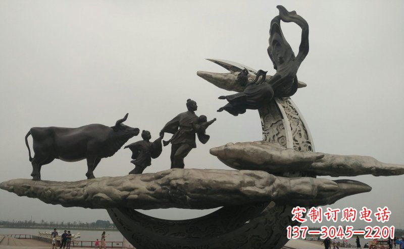 泸州非凡爱恋不锈钢牛郎织女雕塑
