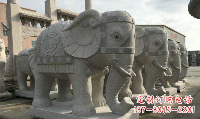 泸州庄严雄伟的大象石雕