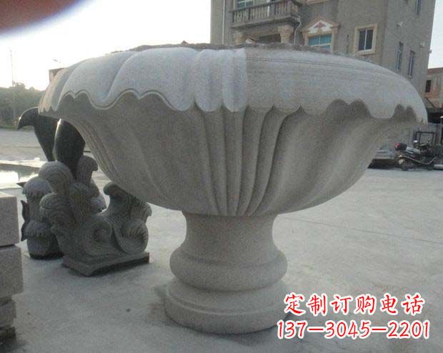 泸州高端大理石花盆雕塑