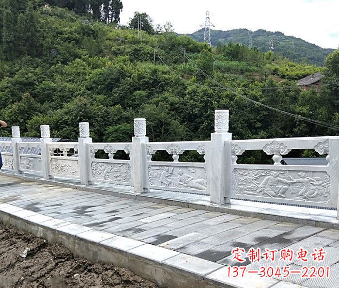 泸州专为公园景观定制的大理石栏板石雕