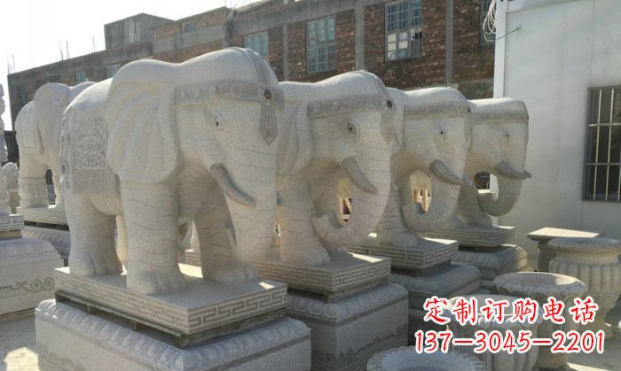 泸州缅甸大理石缅甸大象雕塑