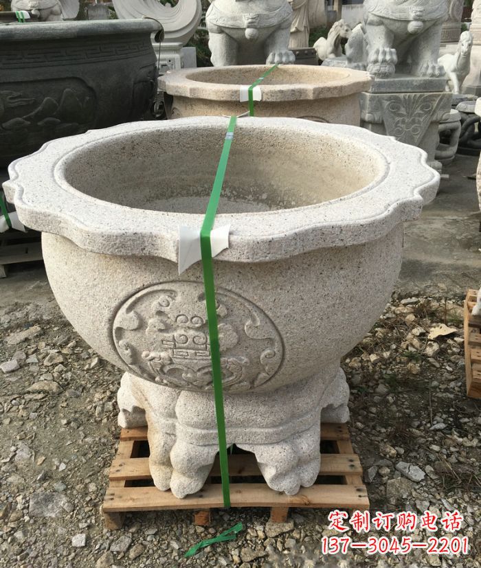 泸州高品质大理石水缸雕塑