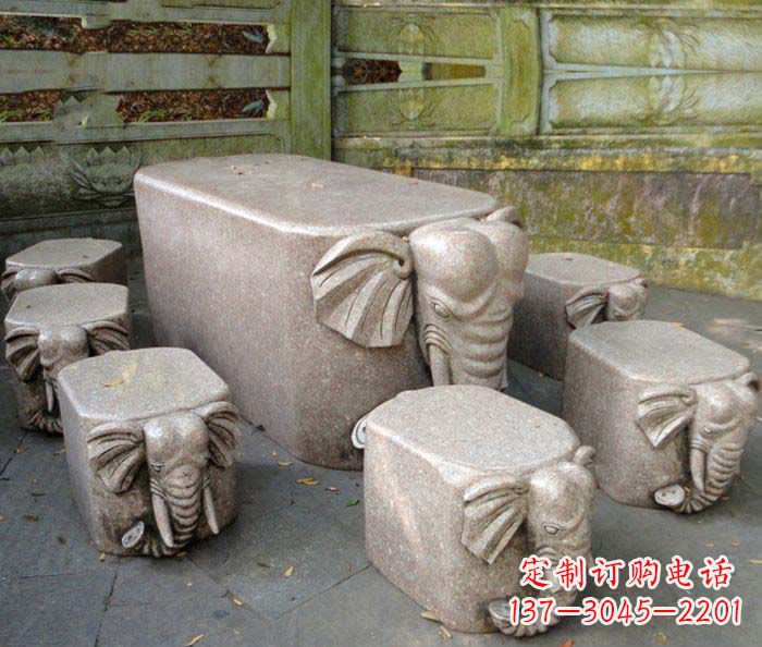 泸州精美小象大理石雕塑