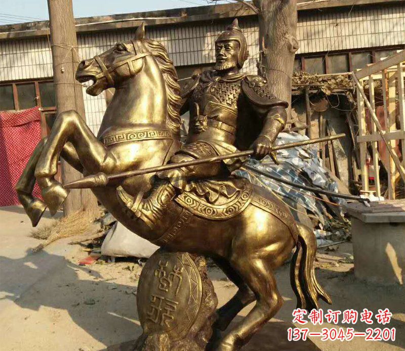 泸州高雅精美的骑马铜雕