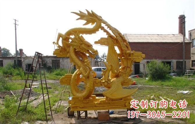 泸州产品名称“象征吉祥,唤醒美好——中领雕塑铜雕龙凤呈祥”
