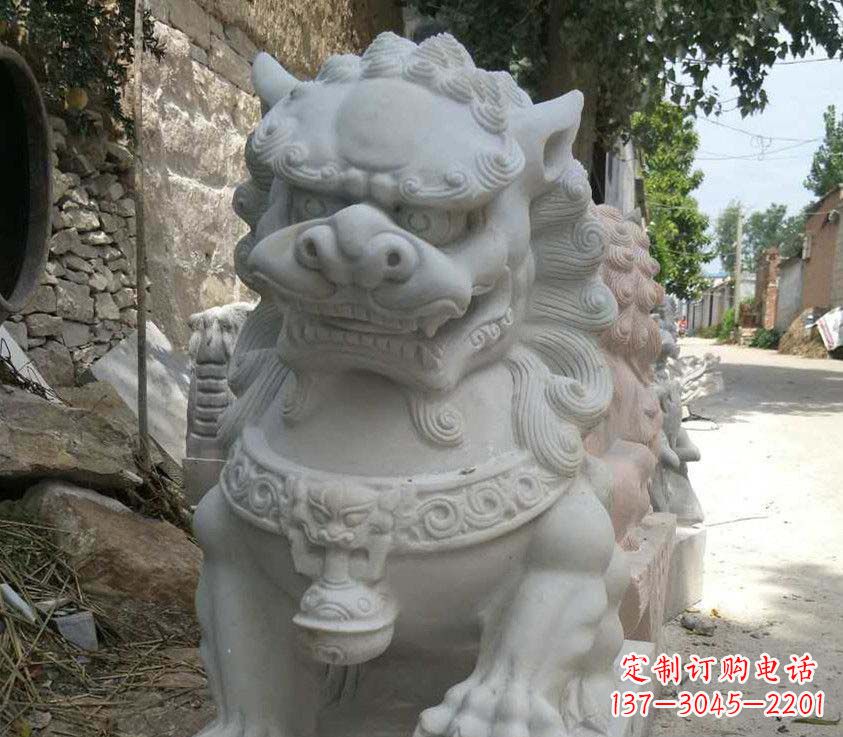 泸州公园母子狮子景观石雕