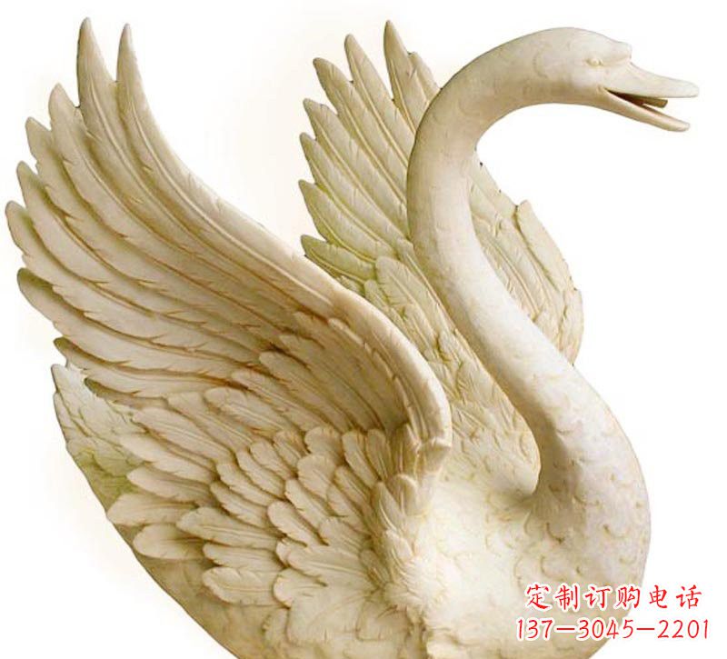 泸州经典设计,灵动优雅,真实天鹅石雕塑