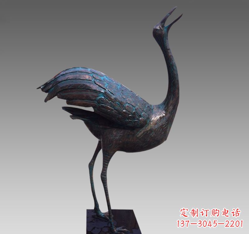 泸州青铜雕刻仙鹤翱翔