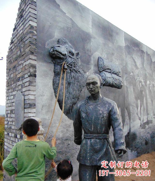 泸州清朝人物骆驼雕塑