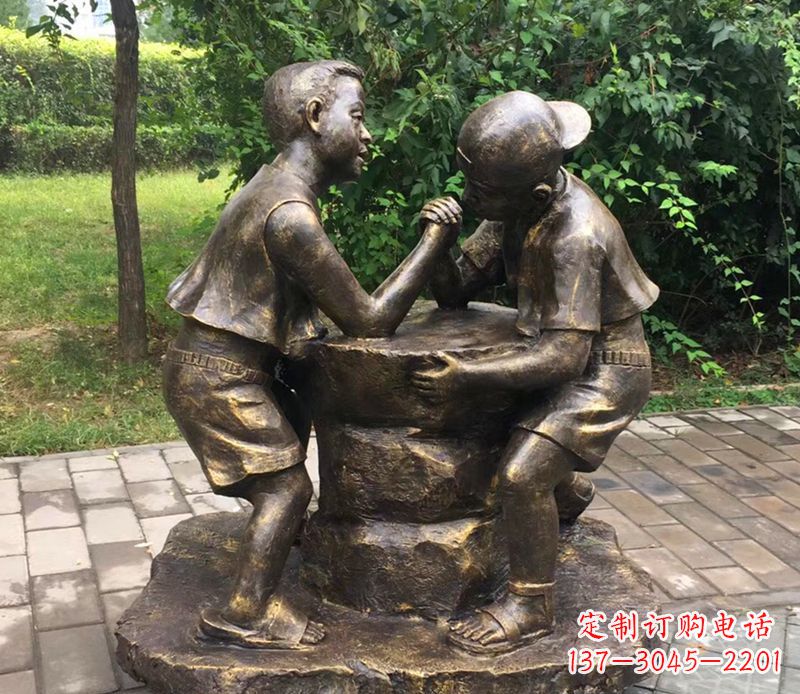 泸州童心盎然儿童铜雕