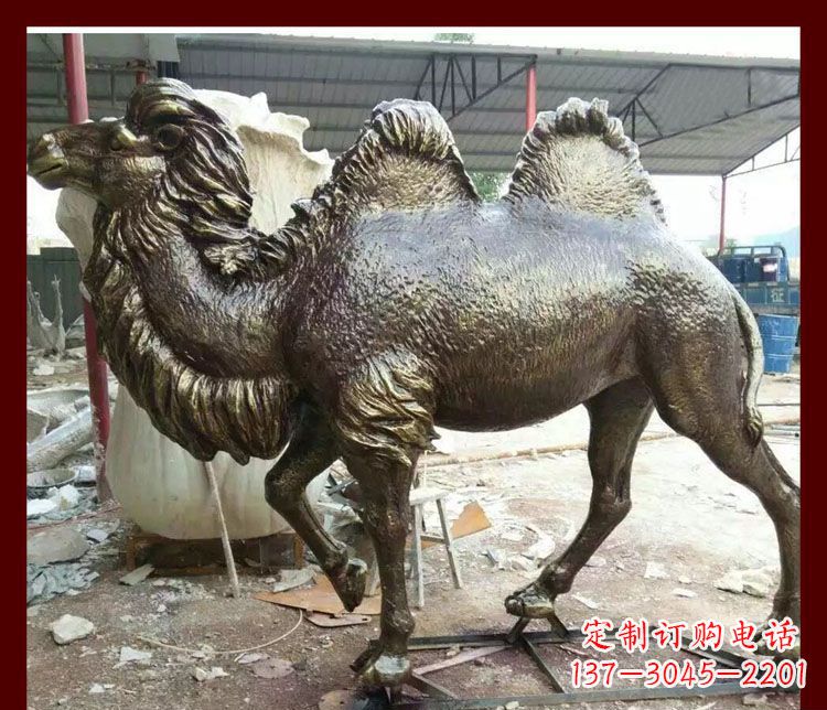 泸州双峰骆驼铜雕塑,精美绝伦