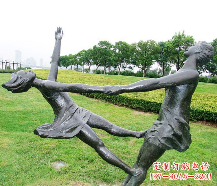 泸州中领雕塑定制风姿绰约的女孩铜雕