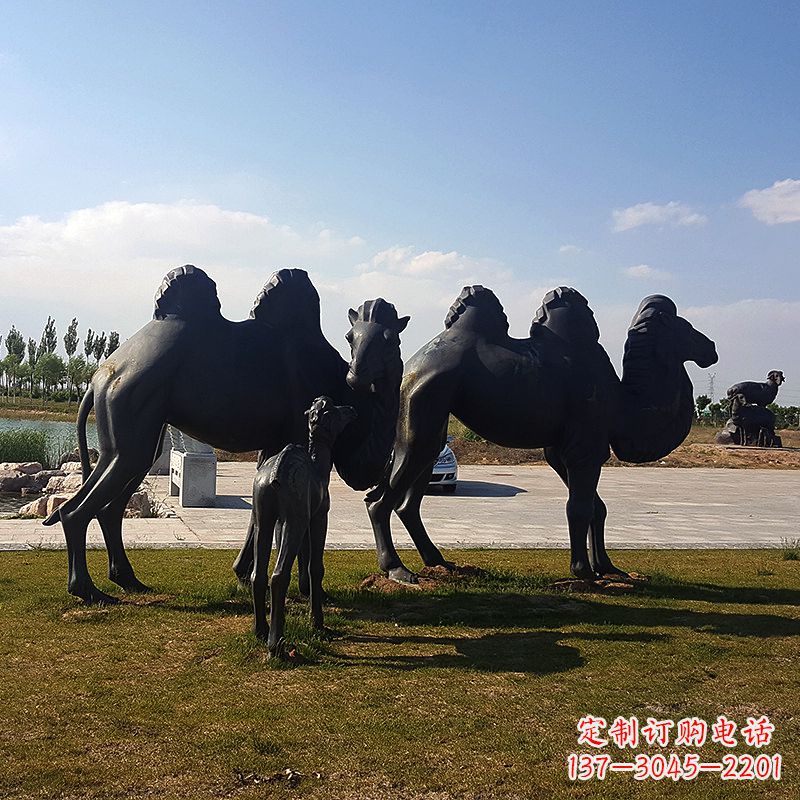 泸州铜骆驼雕塑,精致景观装饰